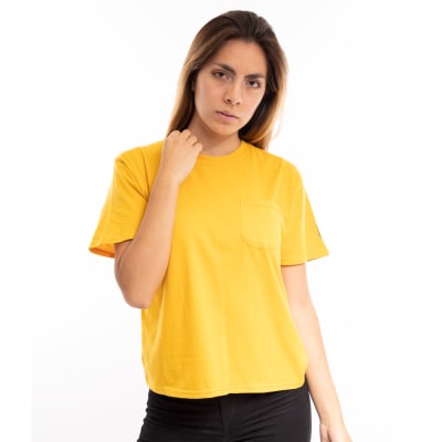 SPITFIRE Polera Manga Corta Mujer Spitfire 360 Con Bolsillo Amarillo 20233