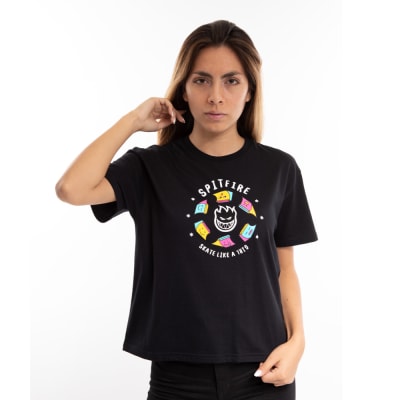 SPITFIRE- POLERA MANGA CORTA MUJER SPITFIRE NEGRO3