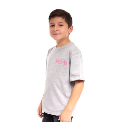 SPITFIRE Polera Manga Corta De Niño Junior Spitfire Ride The Fire Gris Melange 20232