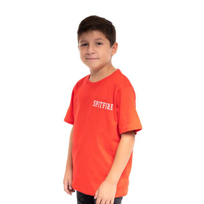 SPITFIRE -Polera Manga Corta De Niño Junior Spitfire Ride The Fire Rojo 20232