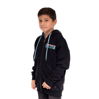SPITFIRE -Poleron Con Cierre Y Capucha De Niño Spitfire Stripe To Burn Negro 20233
