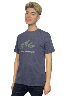 RUSTY V25-POLERA RUSTY HOMBRE BAHAMAS S22R1162GRS GRIS1