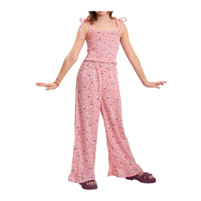 EXCEPTION V25-ENTERITO LARGO NIÑA FLORES V25ME-44G ROSADO1