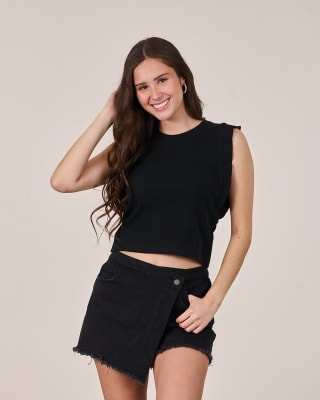 POLEMIC V25-POLERA M/C TANK RIB FANTASIA VUELOS PLC VS117402025 NEGRO1