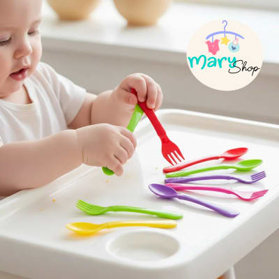 Set de 10 Cubiertos de Plástico libres de BPA – The Baby Nation2