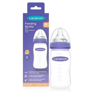 Mamadera Lansinoh Natural Wave 240ml Anticólicos Flujo Medio1