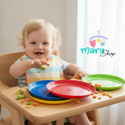 Pack de 6 Platos de Plástico libres de BPA – The Baby Nation1