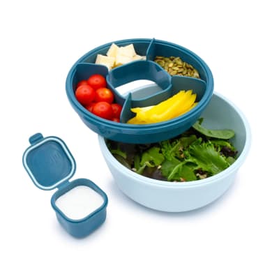 Contenedor Bento para Ensaladas Azul1