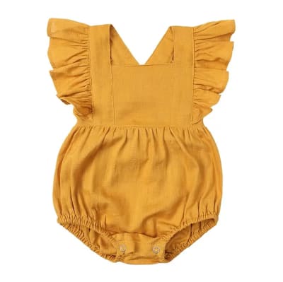 Body Mameluco Casual Mostaza