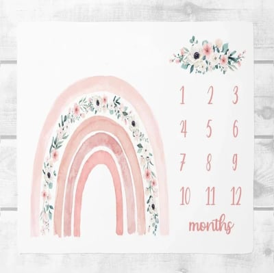Manta para fotografías de bebe arcoíris1