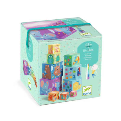 Juguete Cubos Apilables Arcoiris Djeco