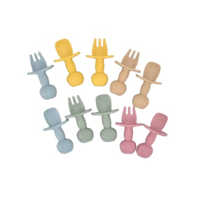 Set de cuchara y tenedor gris1