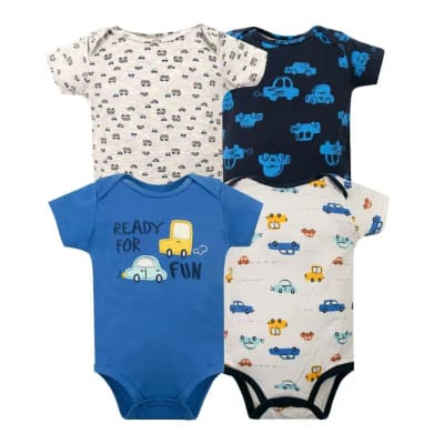 Set 4 Bodys Manga Corta Autitos1