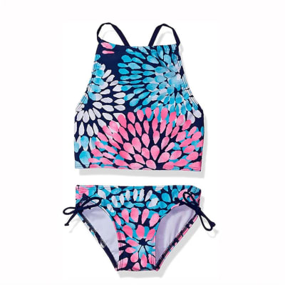 Traje de baño 2 piezas azul marino1