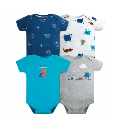 Set de 4 Bodys manga corta Monstricos1