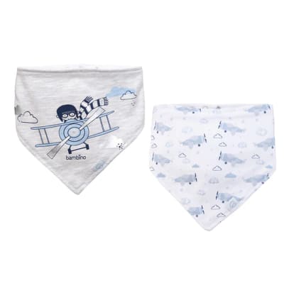 Set de 2 Bandanas Baberos Avión Bambino