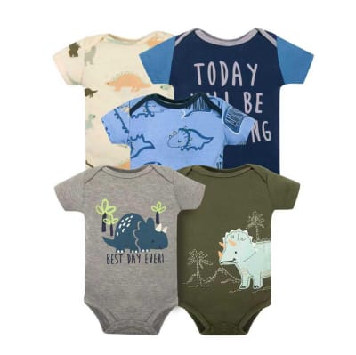 Set 5 bodys manga corta Rinoceronte1