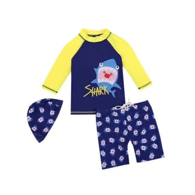 Traje de baño 3 piezas azul shark