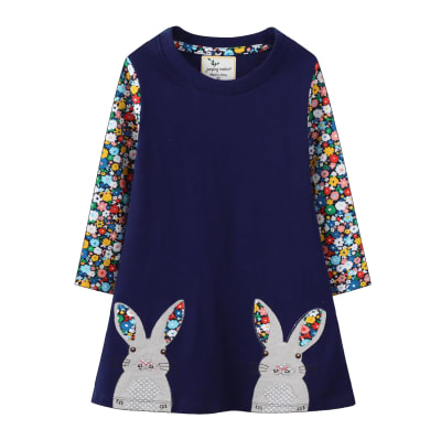 Vestido Manga Larga Conejitos