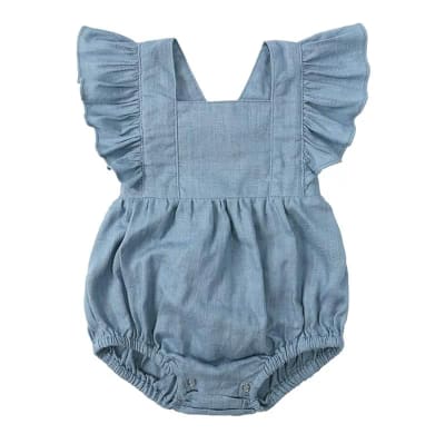 Body Mameluco Casual Celeste