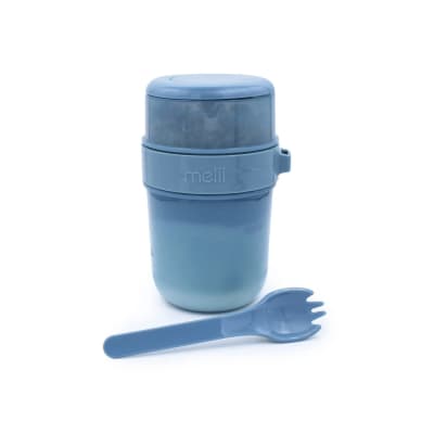 Contenedor para yoghurt y ensalada Azul1