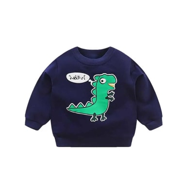 Polerón de Algodón Azul Dinosaurio1