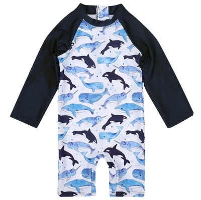 Traje de baño entero ballenas