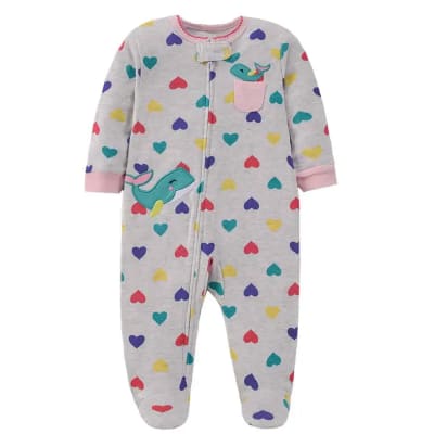 Pijama enterita algodon corazones1