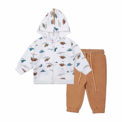 Conjunto 2 Piezas Beige Dinosaurios