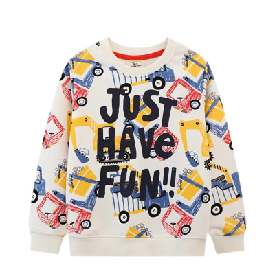 Polerón de algodón Blanco Tractores