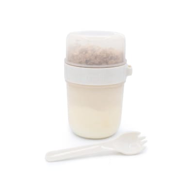 Contenedor para yoghurt y ensalada  Beige1