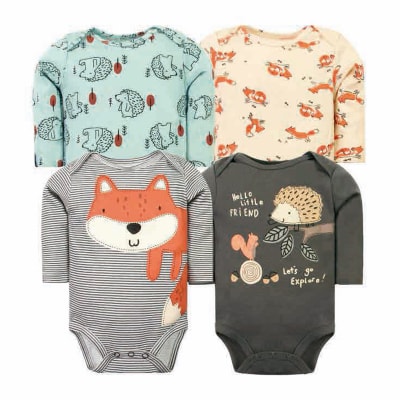 Set de 4 bodys manga larga Beige Zorrito1