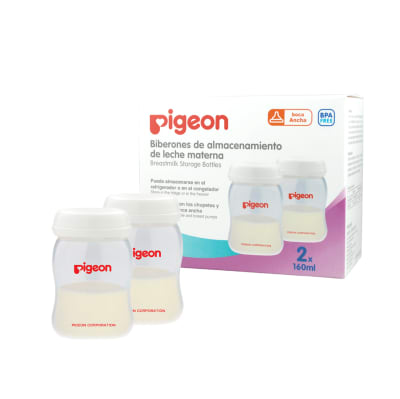Pack de 2 Biberones de almacenamiento de leche Pigeon1