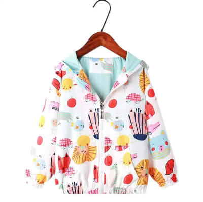 Cortaviento Blanco animales Niña1