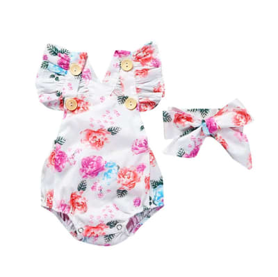 Body Flores Lila Bebe