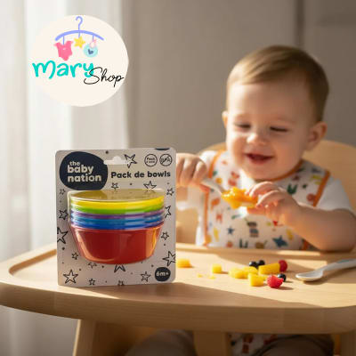 Pack de 6 Bowls de Plástico libres de BPA – The Baby Nation