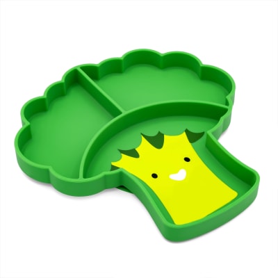 Plato Silicona con succion Brocoli Melii
