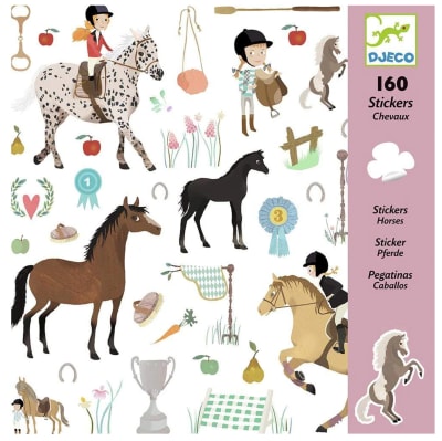 Stickers Caballos 160 Unidades Djeco