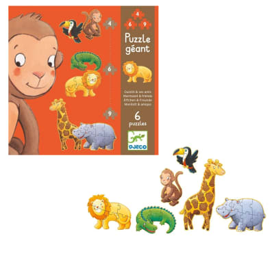 Puzzle Marmoset y friends 6 en 1 Djeco1