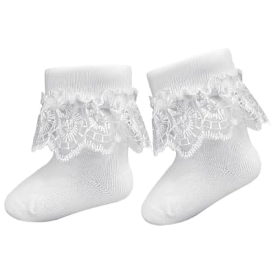 Calcetines Encajes Blancas Niña1
