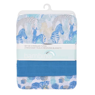 Set 3 Pañales Tutos Bambino azul cebras
