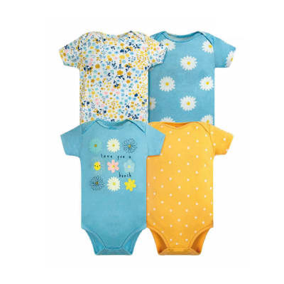 Set 4 bodys manga corta Girasoles