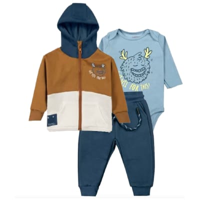 Conjunto 3 Piezas Celeste Monster