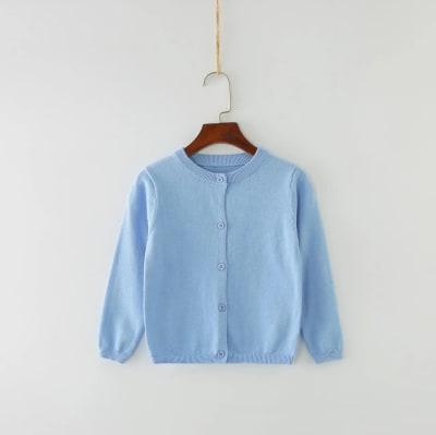 Sweater Cárdigan Celeste Niñas1