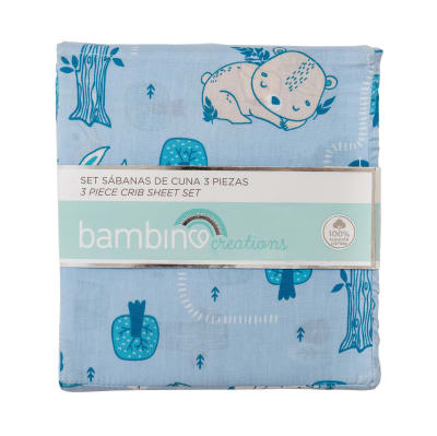 Juego de Sabanas Para Cuna Animales Bambino1