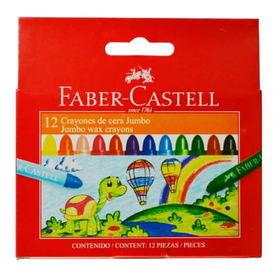 Crayones 12 unidades de Cera Jumbo Faber Castell