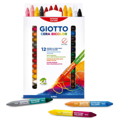 Creyones Cera Maxi Bicolor 12 Unidades Giotto