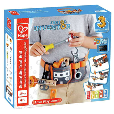 Juego Didactico Cinturon Porta Herramientas De Madera Hape1