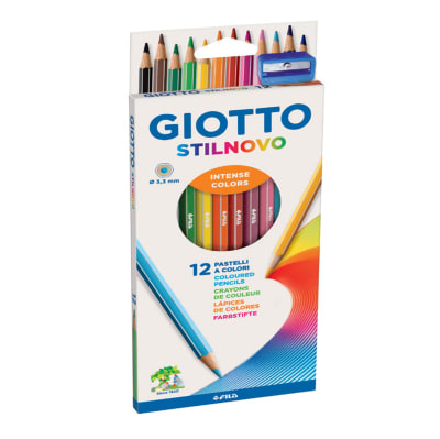 Lápices 12 Colores Stilnovo Giotto Sacapunta Y Lápiz Grafito1