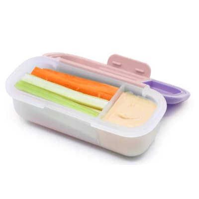 Contenedor de Snacks y Salsa Rosa Melii